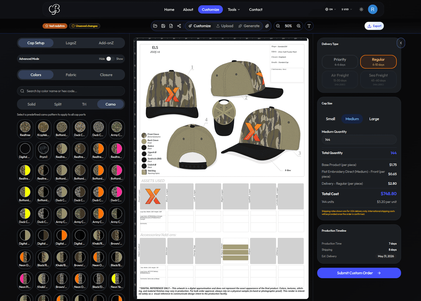 Custom Cap BD