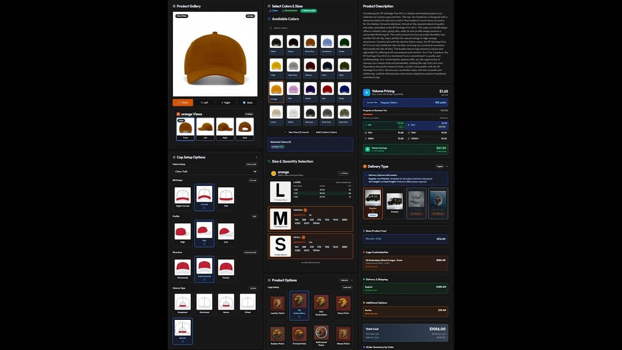 Archived Custom Cap BD walkthrough: Ecommerce/Product Page