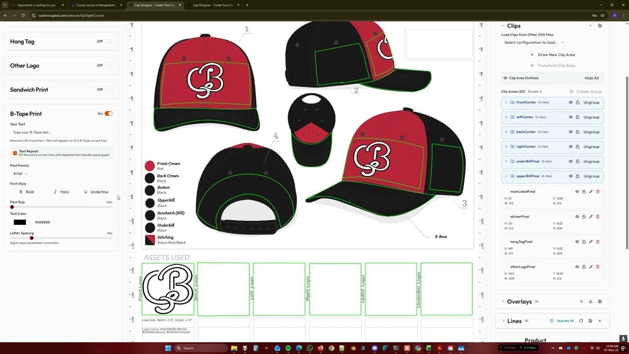 Archived Custom Cap BD walkthrough: Product Artwork Creation Suite