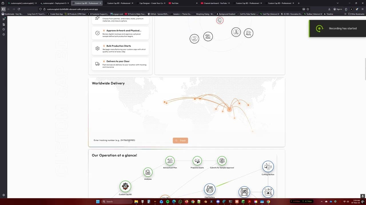 Archived Custom Cap BD walkthrough: Shipping Tracking System